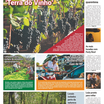 Vinícola Terras Altas é destaque de capa no Jornal Tribuna
